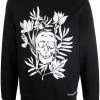 Alexander McQueen skull floral-print crew-neck sweatshirt