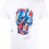 Alexander McQueen painterly skull-print short-sleeve T-shirt