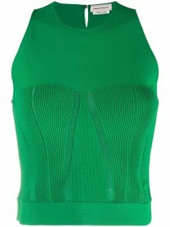Alexander McQueen ribbed panel tank top
