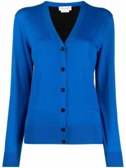 Alexander McQueen embroidered-logo cardigan