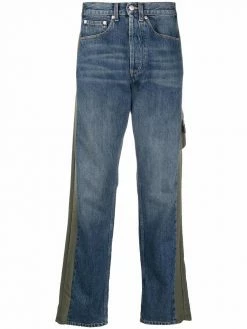 Alexander McQueen panelled straight-leg jeans