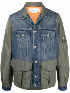 Alexander McQueen panelled denim jacket