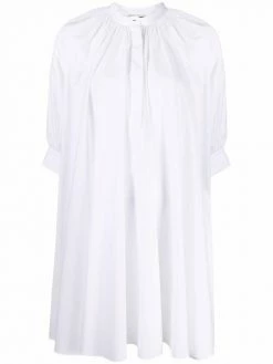 Alexander McQueen flared band-collar dress