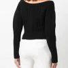 Alexander McQueen Off shoulder knit cardigan 8 Alexander McQueen off-shoulder knit cardigan