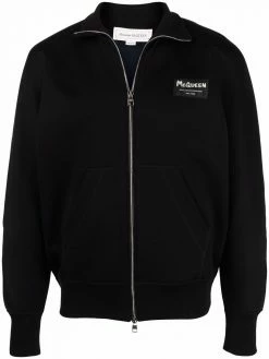 Alexander McQueen logo-patch bomber jacket