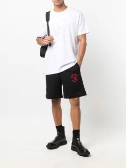 Alexander McQueen logo skull-print shorts