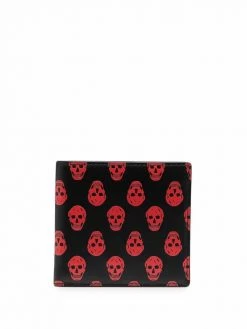 Alexander McQueen skull-print leather wallet