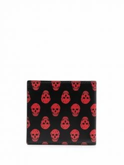 Alexander McQueen skull-print leather wallet