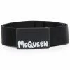 Alexander McQueen logo-plaque leather belt