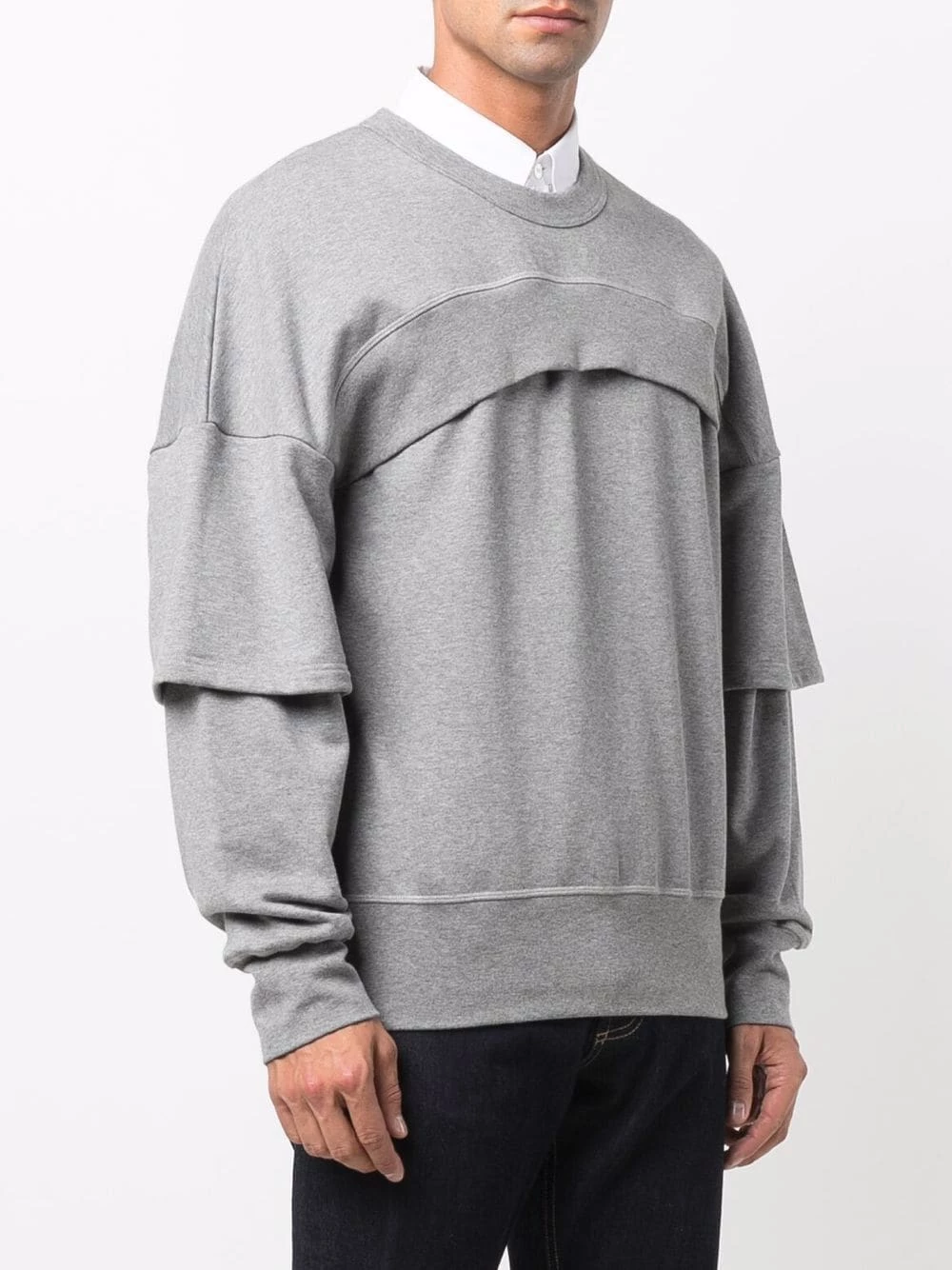 Alexander McQueen Layered logo print sweatshirt 3 Alexander McQueen layered logo-print sweatshirt