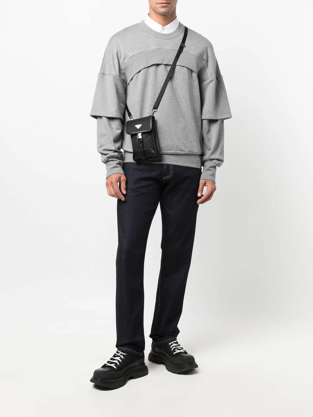 Alexander McQueen Logo embroidered slim fit jeans 2 Alexander McQueen logo-embroidered slim-fit jeans