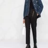 Alexander McQueen spread-collar denim jacket