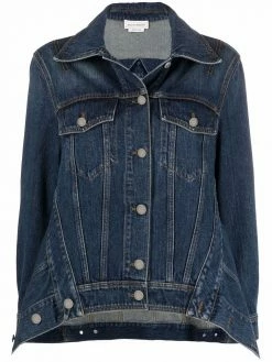Alexander McQueen spread-collar denim jacket