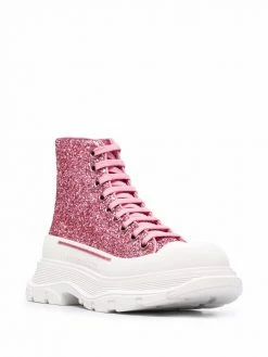 Alexander McQueen Tread Slick glittered ankle boots