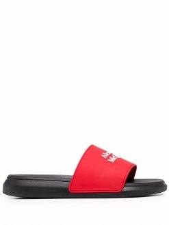 Alexander McQueen logo-print pool slides