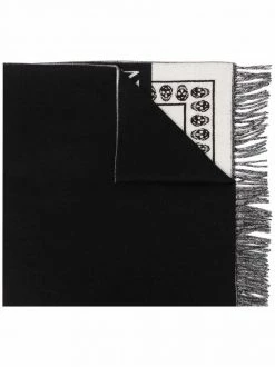 Alexander McQueen skull-print wool scarf
