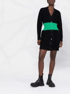 Alexander McQueen two-tone cable-knit dress