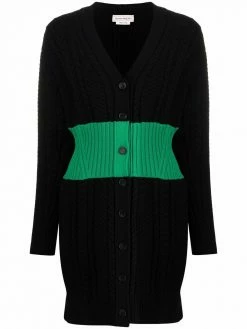 Alexander McQueen two-tone cable-knit dress