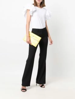 Alexander McQueen skull-embellished leather clutch bag