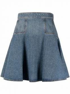 Alexander McQueen flared denim skirt