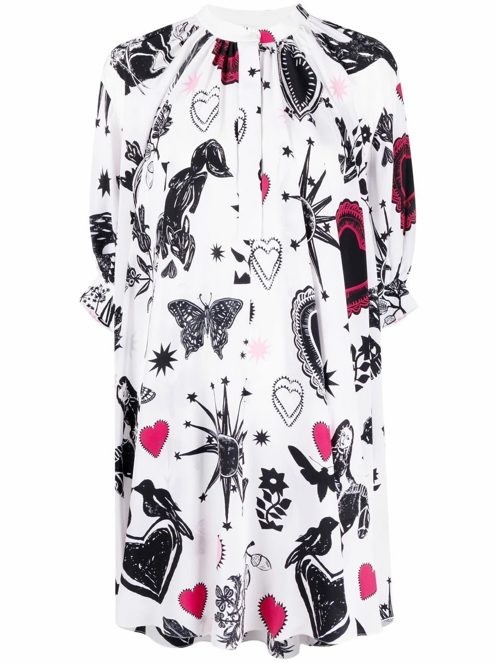 Alexander McQueen Graphic print shirt dress 1 Alexander McQueen graphic-print shirt dress