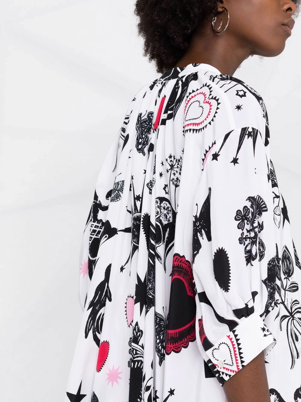 Alexander McQueen Graphic print shirt dress 3 Alexander McQueen graphic-print shirt dress
