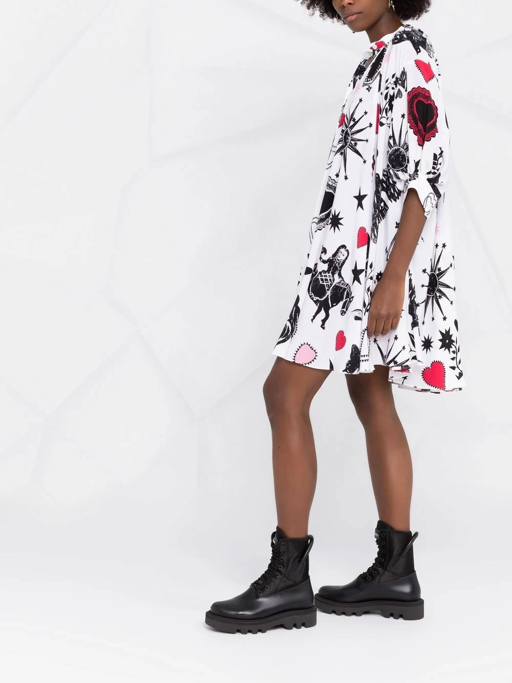 Alexander McQueen Graphic print shirt dress 4 Alexander McQueen graphic-print shirt dress