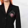 Alexander McQueen rhinestone-embellished blazer dress