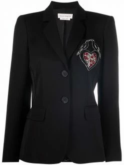 Alexander McQueen rhinestone-embellished blazer dress