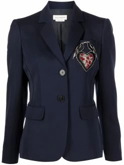Alexander McQueen notched-lapel single-breasted blazer