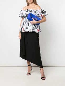 Alexander McQueen sketch-print blouse