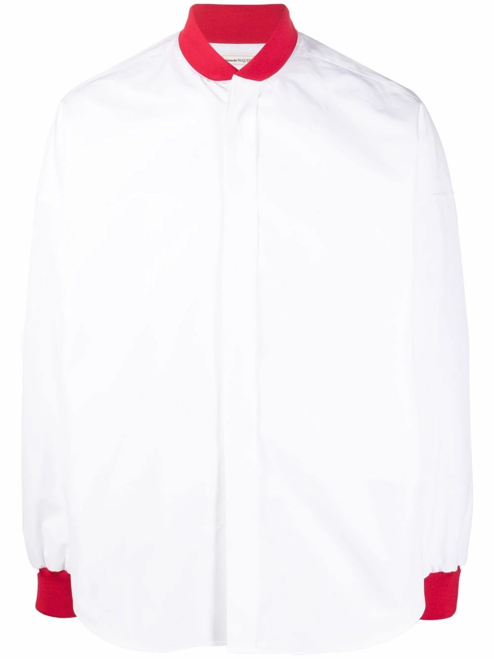 Alexander McQueen Contrasting panel long sleeve shirt 1 Alexander McQueen contrasting-panel long-sleeve shirt