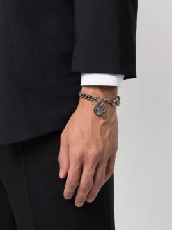 Alexander McQueen skull charm curb chain bracelet
