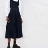 Alexander McQueen stitched detailing flared midi dress