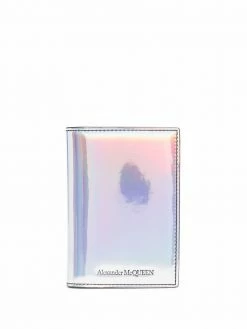 Alexander McQueen iridescent leather card holder