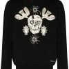 Alexander McQueen skull-embroidered cotton hoodie