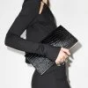 Alexander McQueen crocodile-embossed knuckleduster clutch