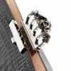 Alexander McQueen crocodile-embossed knuckleduster clutch
