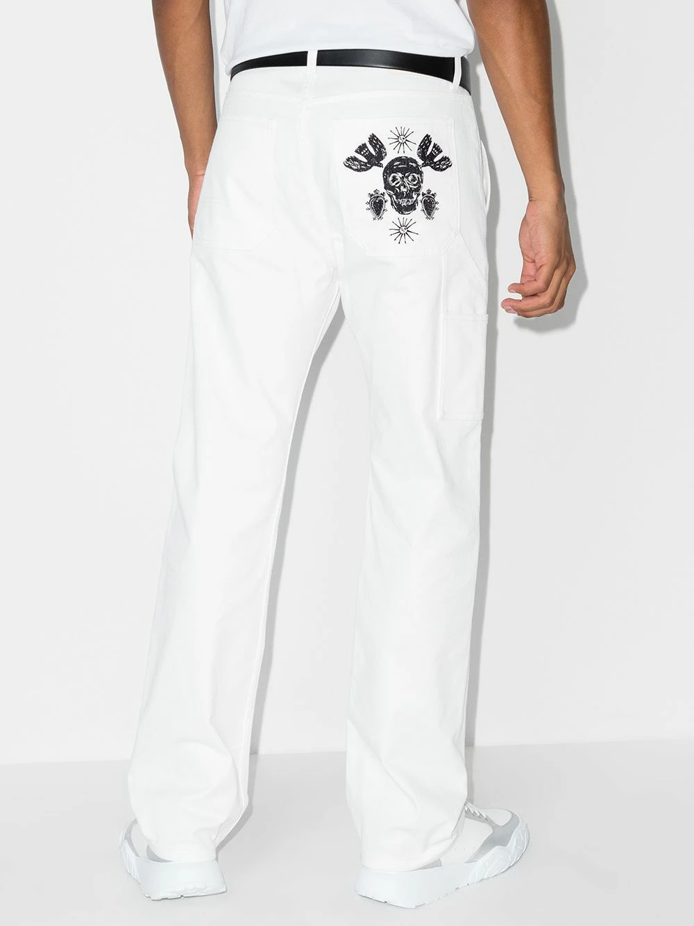 Alexander McQueen Skull print straight leg jeans 3 Alexander McQueen skull-print straight-leg jeans