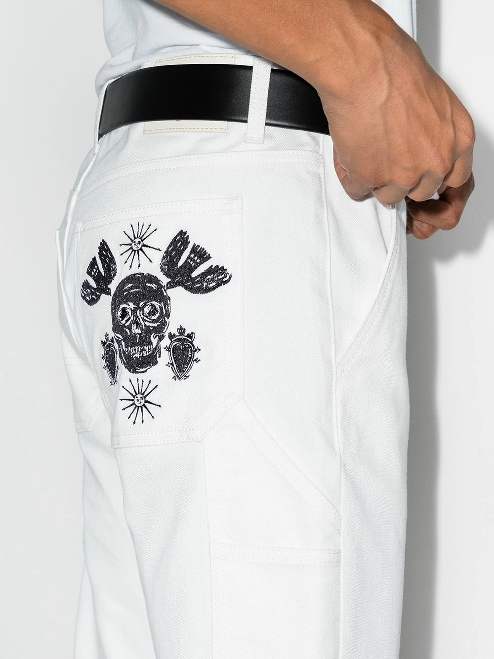 Alexander McQueen Skull print straight leg jeans 4 Alexander McQueen skull-print straight-leg jeans