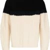 Alexander McQueen two-tone cable-knit jumper