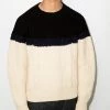 Alexander McQueen two-tone cable-knit jumper