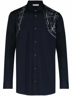 Alexander McQueen harness-print long-sleeve shirt