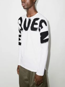 Alexander McQueen graffiti-logo long-sleeve T-shirt