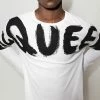 Alexander McQueen Graffiti logo long sleeve T shirt 8 Alexander McQueen graffiti-logo long-sleeve T-shirt