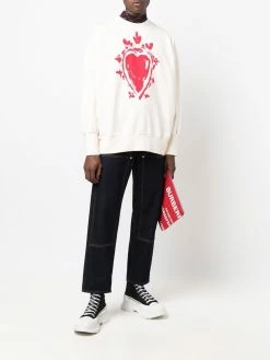 Alexander McQueen heart-print cotton sweatshirt