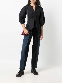 Alexander McQueen patchwork straight-leg jeans