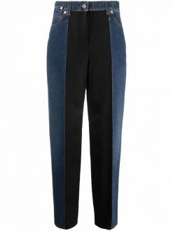 Alexander McQueen patchwork straight-leg jeans