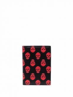 Alexander McQueen skull-print leather cardholder