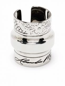 Alexander McQueen engraved signature ring